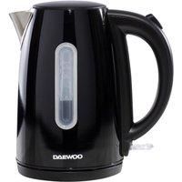 Daewoo SDA1684 1.7L Stainless Steel Housing | Auto Lid Opening Feature | On/Off Switch with Light Indicator | Strix Control | Cordless Design | 3000W Power, 220 W, 1.7 liters, Black Kettle