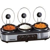 Daewoo 3 x 1.5L Triple Slow Cooker Non Stick Manual Control 300W SDA1334