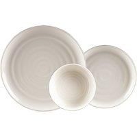 Carnaby Pimlico 12-Piece Ripple Black and Cream Dinner Set