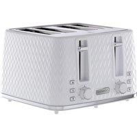 Daewoo Argyle Toaster 4 Slice Double 800W High Lift Reheat Defrost Large Slot