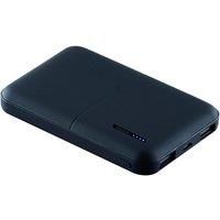 Daewoo 5000MAH Dual USB Port Power Bank with Fast Charge 2.0A Output, Compact Design and Soft Matte Finish, LED Light Indicator and SMART IC Protection, Use with Compatible Adaptor