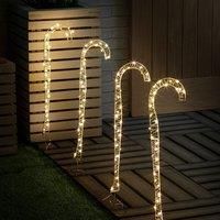 Robert Dyas LED Copper Candy Cane Stakes - Set of 4