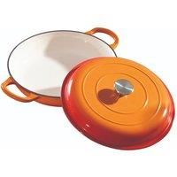 Robert Dyas Cast Iron Enamelled Shallow Casserole Dish - 30cm