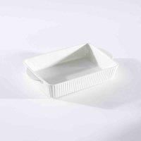 Carnaby Chelsea Porcelain Roasting Dish 10 Inch Rectangular Baking Pan 25.5 X 16.2 X 4.5cm CRM1264 White