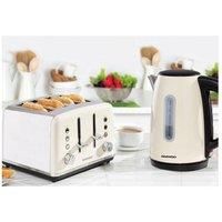 Daewoo Kensington Retro Matching Toaster and Kettle Set 1.7L Rapid Boil 4 Slice