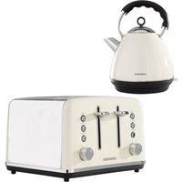 Daewoo Kensington Pyramid Kettle and Toaster Set 4-Slice Matching 1.7L Fast Boil