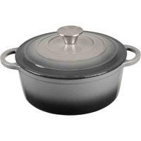 Robert Dyas 22cm Cast Iron Casserole Pan - Grey