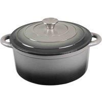 Robert Dyas 26cm Cast Iron Casserole Pan - Grey