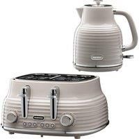 Daewoo Sienna Jug Kettle & 4 Slice Toaster Set 1.7L Rapid Boil Cordless