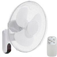 Daewoo COL1577 16” Wall Fan With Remote And Control Panel, 3 Speed Settings, 3 Mode Setting, 7.5 Hour Timer, With Oscillation And Up And Down Tilt, Wall Mounted Fan For Cool Air Flow, White