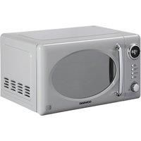 Daewoo Kensington Collection Digital Microwave Grey, 20 Litres, 800W, 5 Power Settings, Presets, Defrost, Cancel, Mirrored Door, Pull Handle, Sleek And Stylish Design