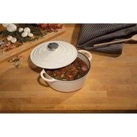 Robert Dyas 22cm Cast Iron Casserole Pan - Cream