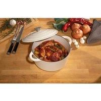 Robert Dyas 26Cm Cast Iron Casserole Pan - Cream