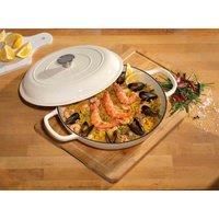 Robert Dyas 30Cm Cast Iron Casserole Pan - Cream