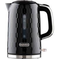 Daewoo SDA2602GE Honeycomb Cordless Jug Kettle in Black 1 7L 3kW