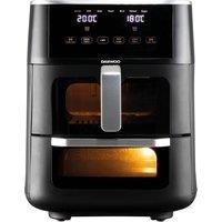 Daewoo Actuate Range, 11 Litre Space Saving Split Draw Air Fryer, 1700W, Pizza, Bake, Roast, Grill, Air Fry, Air Flow Technology, Sync Finish Technology, 6 Litre And 5 Litre Oven, Dual Cooking