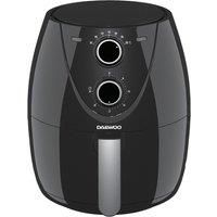 Daewoo Manual Air Fryer, 4 Litres, Uses Less Oil, Healthier Living, Bake, Roast, Grill, 30 Minute Timer, Temperature Control, Non Slip Feet, Ideal For 4-5 People, Sleek And Stylish Design, Black