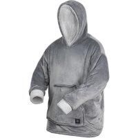 Daewoo Heated Hoodie, Grey Oversized Heated Electric Hoodie With 3 Heat Settings, Hand Warmer And Machine Washable