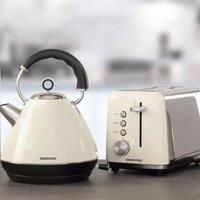 Daewoo Match Retro Kensington Pyramid Kettle & 2 Slice Toaster Set 1.7 Litre 3KW