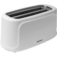 Daewoo Essentials 1450W White 4 Slice Long Slot Toaster & Crumb Tray 7 Levels