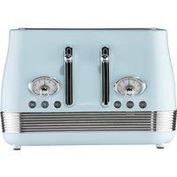 Daewoo Denver Collection, 2 Slice Toaster, Easy Cleaning, Safety Features, Cord Storage, High Lift Lever, Browning Controls, Defrost, Reheat, Cancel Functions, Sky Blue