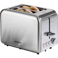 Daewoo 2 Slice Stainless Steel Toaster – Adjustable Browning Control, Defrost & Reheat Function, Removable Crumb Tray, Compact Kitchen Toaster