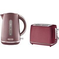 DAEWOO Cascade 1.7L Kettle & 2 Slice Toaster Ruby, Pink