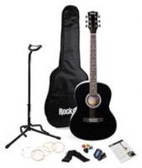 Rockjam W-103 Full-Size Acoustic Guitar Package (Black)