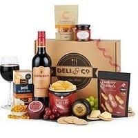 Thornton & France Wine & Cheese Hamper With Carta Roja Red Wine & English Artisan Cheeses | Packed Full Of Savoury Treats | Gift Hamper For Couples | 8 Delicious Items
