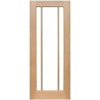 Wickes York Glazed Oak Veneer 3 Panel Internal Door - 1981 x 762mm