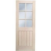 Wickes Geneva Glazed Oak Cottage Internal Door - 1981mm x 762mm