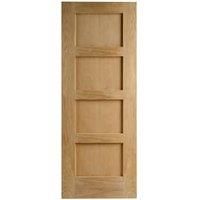 Wickes Marlow Oak Veneer 4 Panel Shaker Internal Door  1981 x 762mm