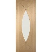 Internal Oak Pre Finished Pesaro Door with Clear Glass