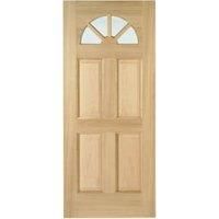 Wickes Carolina External Oak Door Glazed 4 Panel 2032 x 813mm