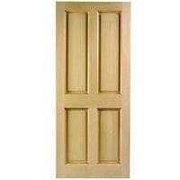 Wickes London External Oak Door 4 Panel 2032x813mm