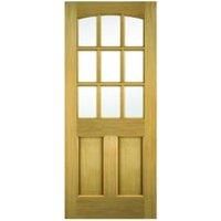 Wickes Georgia External Oak Door Glazed 2 Panel 2032 x 813mm