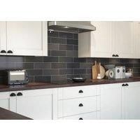 Wickes Soho Carbon Black Ceramic Wall Tile - 300 x 100mm