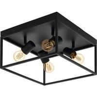 Eglo Silentina 4-Light Industrial Caged Spotlight
