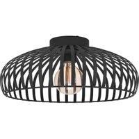 Eglo Mogano 3 Wireframe Black Flush Ceiling Light - 430mm