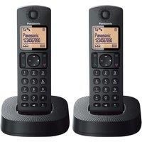 Panasonic KX-TGC312EB Digital Cordless Phone with Nuisance Call Blocker - Black, Pack of 2