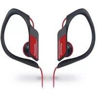 Panasonic RP-HS34E-R Water Resistant Sports Clip Earphones - Red