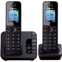 PANASONIC KXTG8182EB Cordless Phone with Answering Machine  Twin Handsets