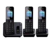 PANASONIC KXTG8183EB Cordless Phone with Answering Machine  Triple Handsets