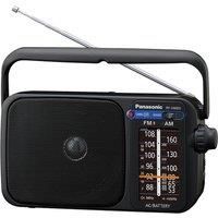 PANASONIC Compact Portable AM / FM Radio Retro Style Rotary Tuning Dial Black