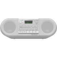 Panasonic RX-D550 Powerful, Portable & Multisource Compatible FM Radio, with Bluetooth, USB, CD, 20W - White