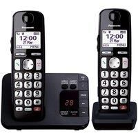 PANASONIC KXTGE822EB Cordless Phone  Twin Handsets