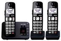 Panasonic KX-TGE823EB Digital Cordless Phone About 40 minutes Answering Machine with Nuisance Call Block and Dedicated Key, Amplified Sound Triple