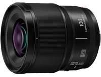 Panasonic Lumix S-E100 100mm F2.8 Macro Lens, Full Frame Camera Lens, Compact & Lightweight Design, 298g, Dual Phase Linear Motor, 1:1 Life-Size Magnification, Ideal for Video, Black