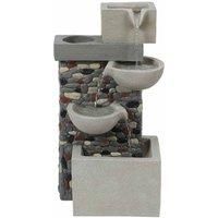 Gardenkraft Outdoor Polyresin Pebbles Fountain - Grey
