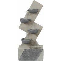 Gardenkraft Outdoor Polyresin Four Bowls Fountain - Grey